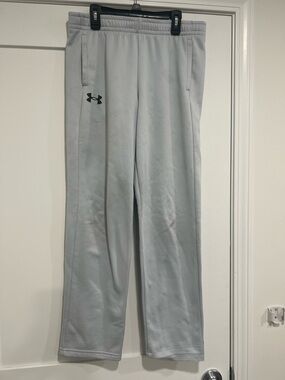 Under Armour Boys Light Gray Athletic Joggers